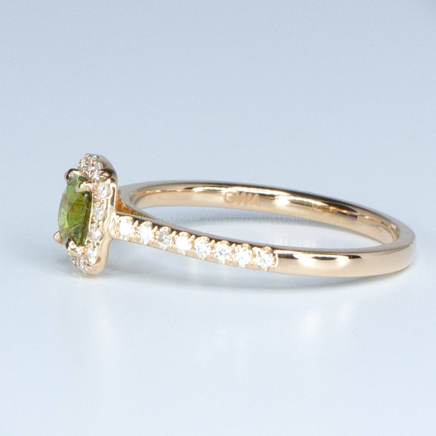 Rare Alexandrite Halo Ring, Natural Alexandrite Diamonds Ring