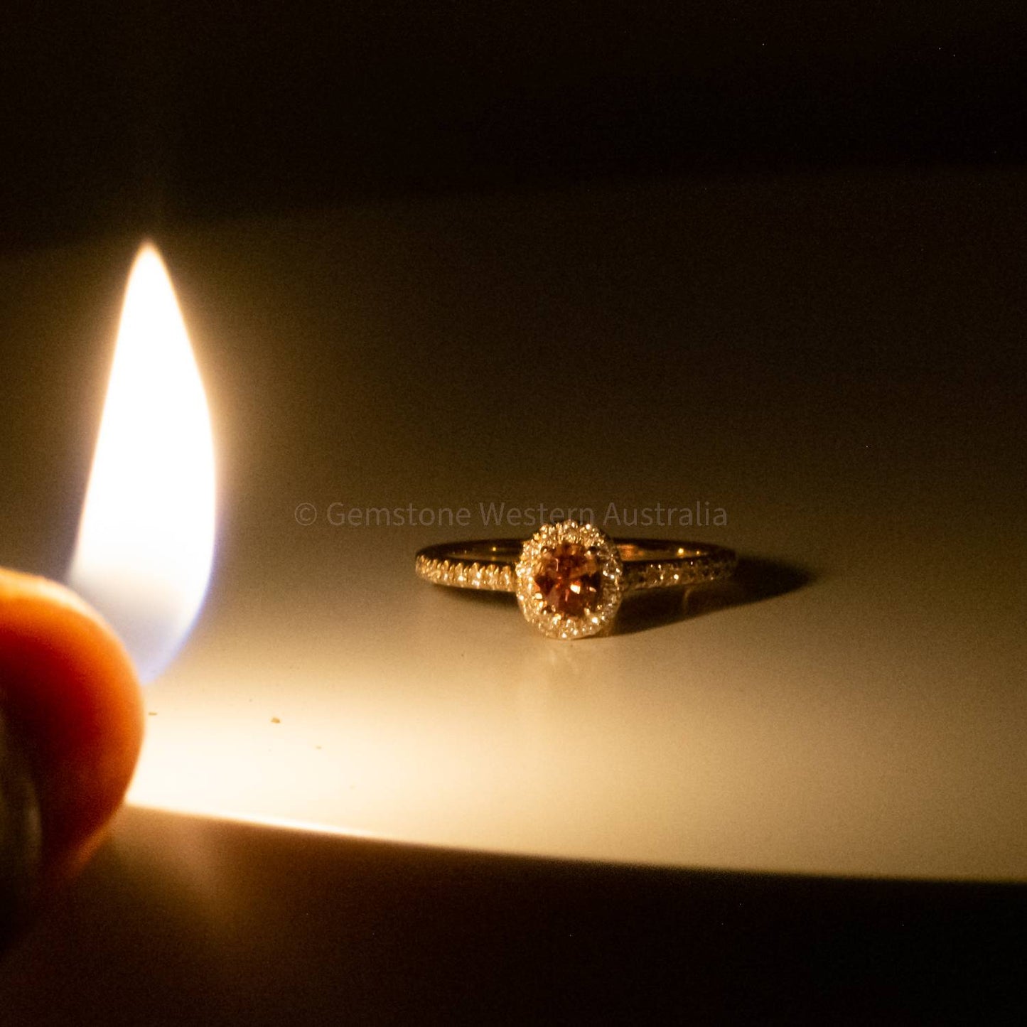 Colour Change Alexandrite Ring Alexandrite and Diamond Halo 18K Gold