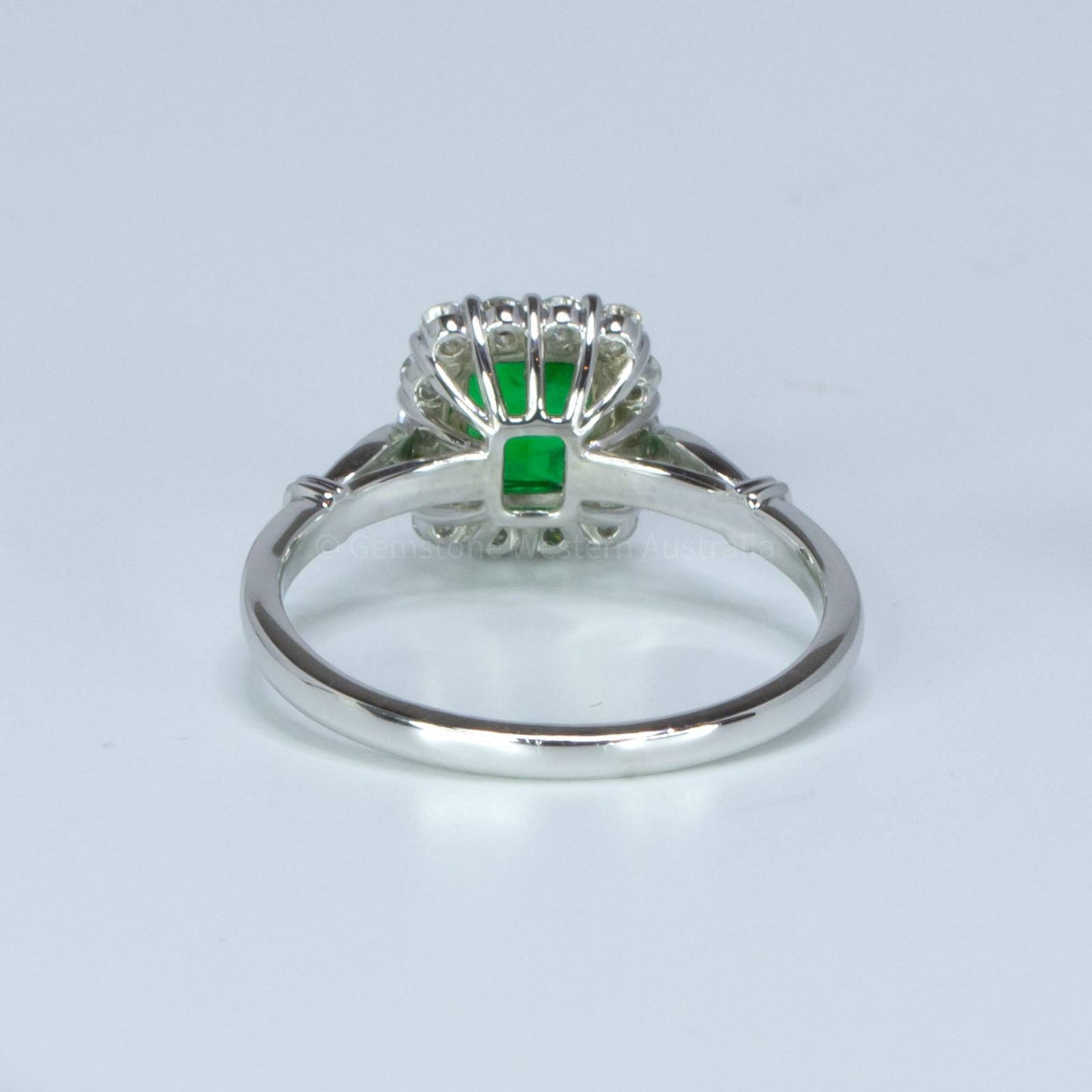 TCW 1.05 Emerald Cut Emerald Ring in Platinum Colombian Emerald