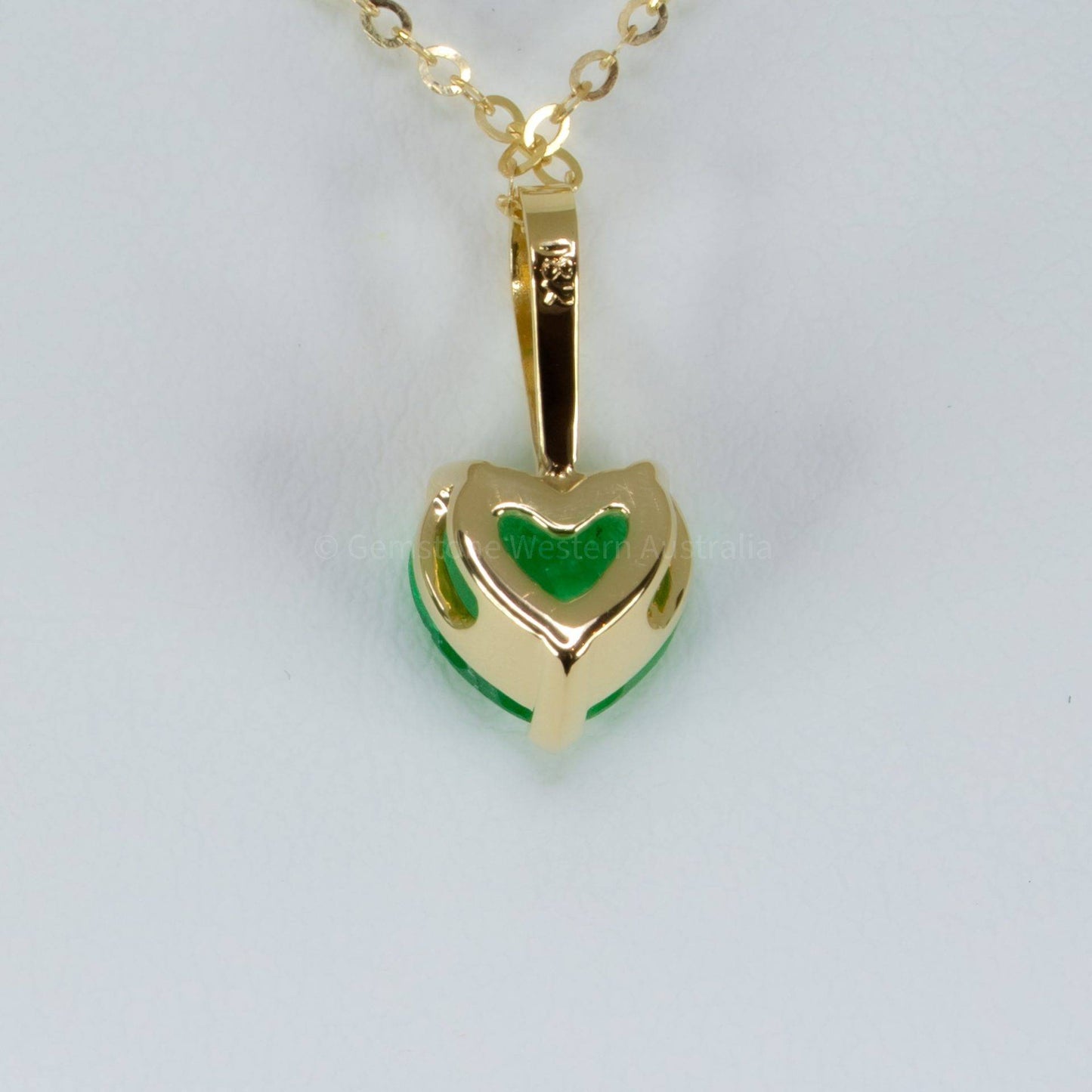 1.67ct Colombian Emerald Pendant Necklace Heart Shape Emerald Pendant