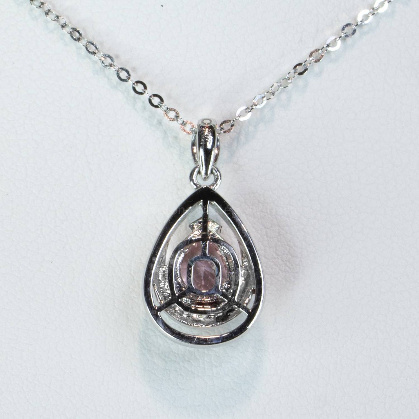 Natural Padparadscha Sapphire Pendant in Platinum
