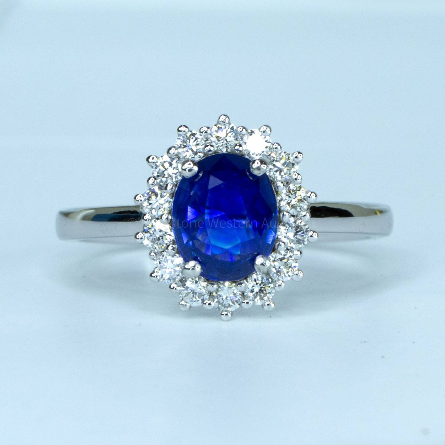 1.8ct Natural Blue Sapphire Diamonds Ring – Princess Diana-Inspired Ring