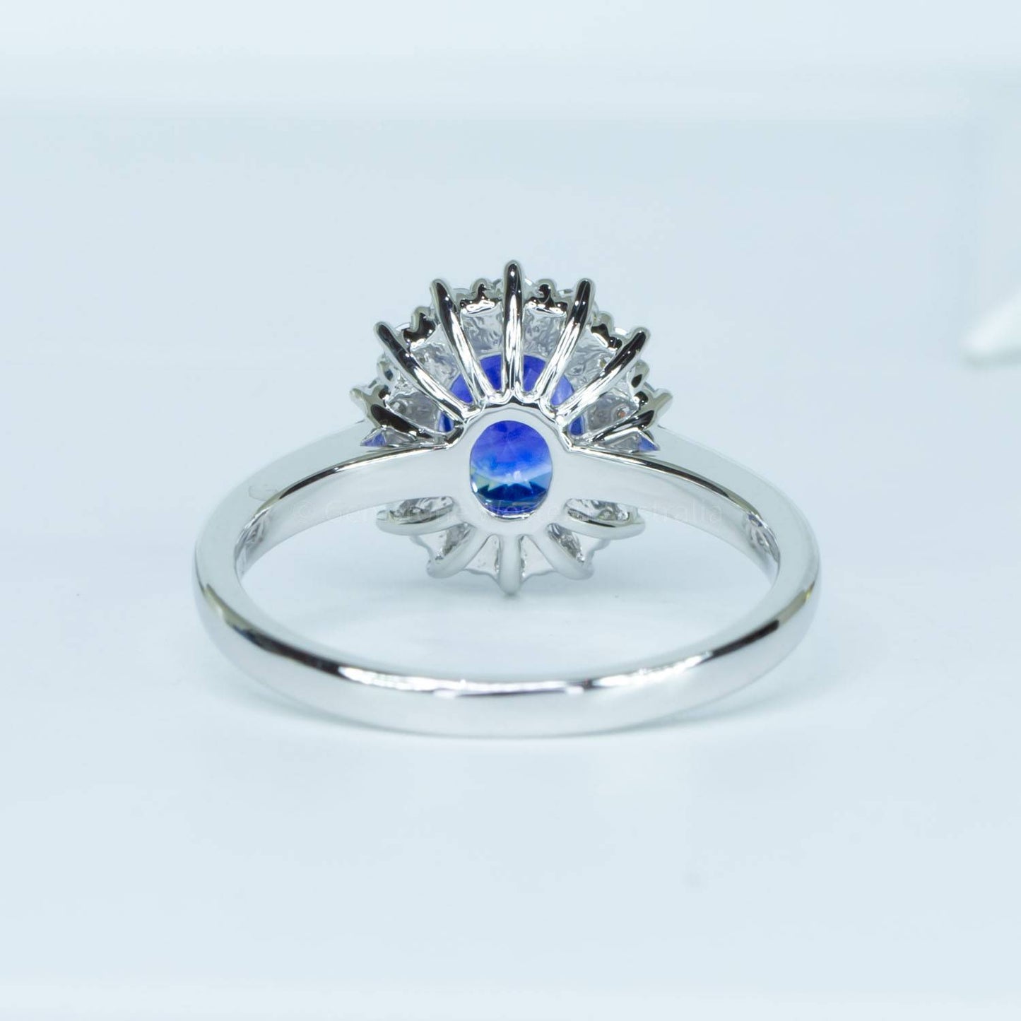 1.8ct Natural Blue Sapphire Diamonds Ring – Princess Diana-Inspired Ring