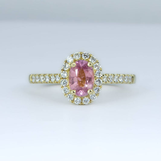 Padparadscha Sapphire Ring | Natural Ceylon Padparadscha Sapphire