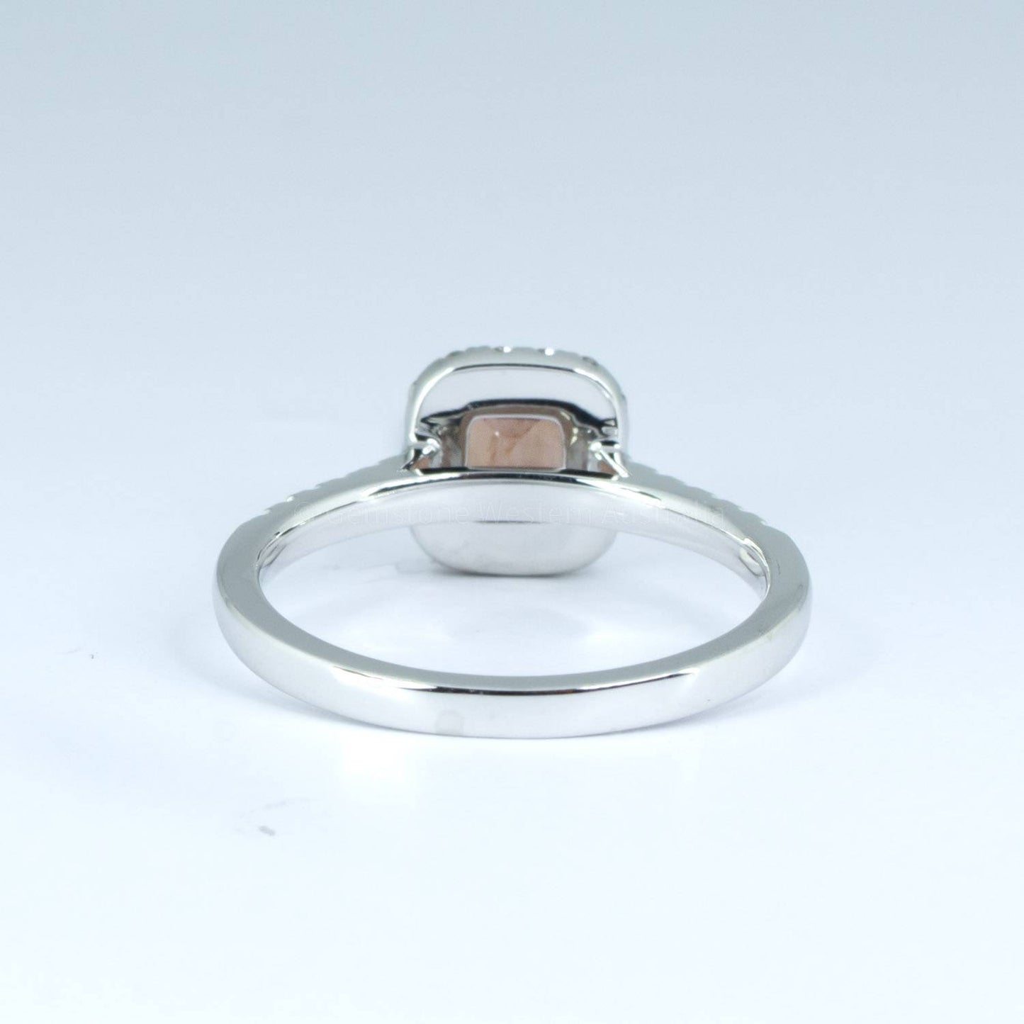1.28ct Padparadscha Sapphire Halo Ring in Platinum
