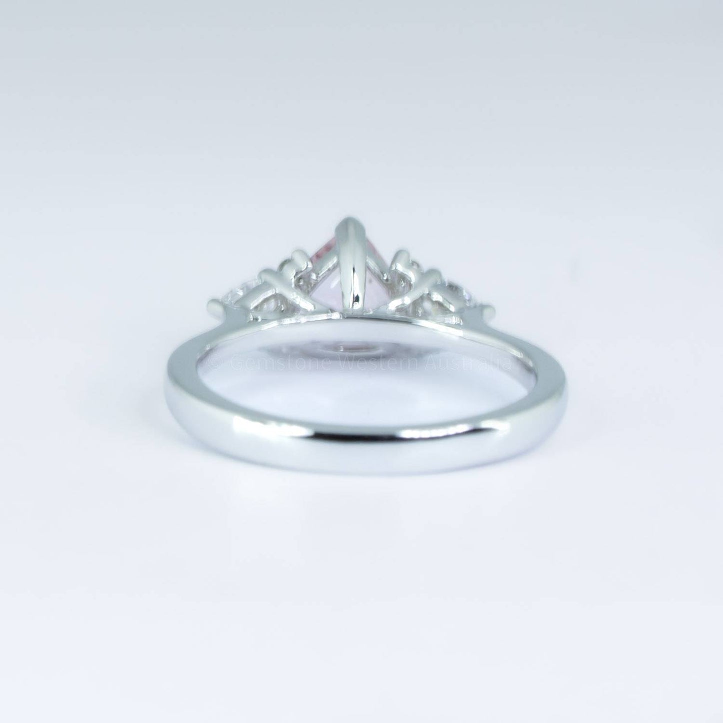 Unheated Pink Sapphire Ring | Natural sapphire and Diamonds Ring in Platinum