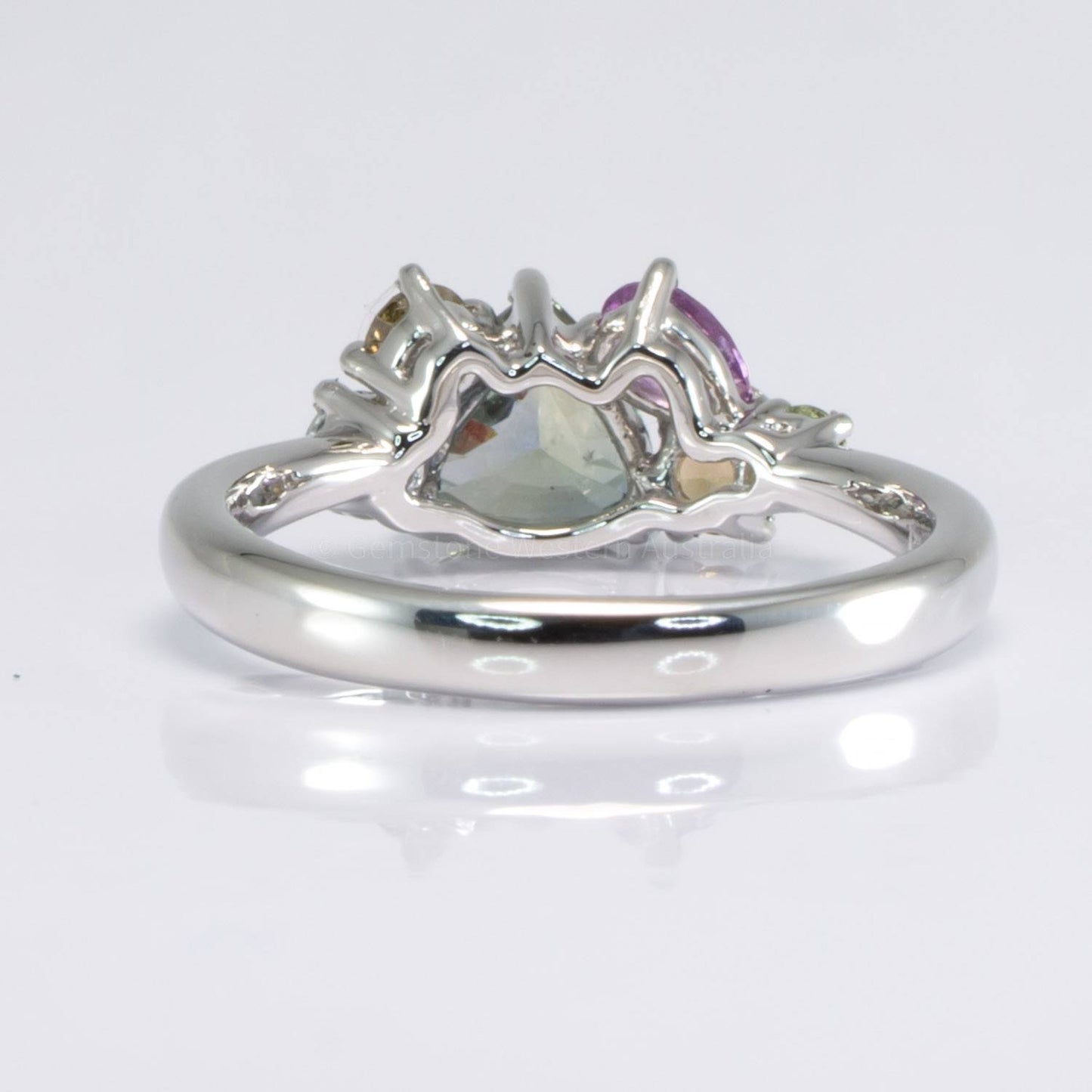 Asymmetrical Cluster Ring |Multi-coloured Stones Ring