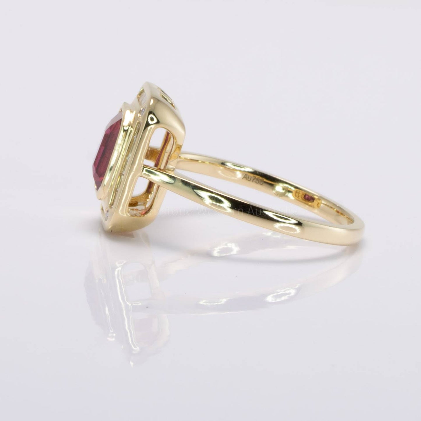 Art-Deco Inspired Ruby Ring |1.5ct Unheated Ruby Halo Ring