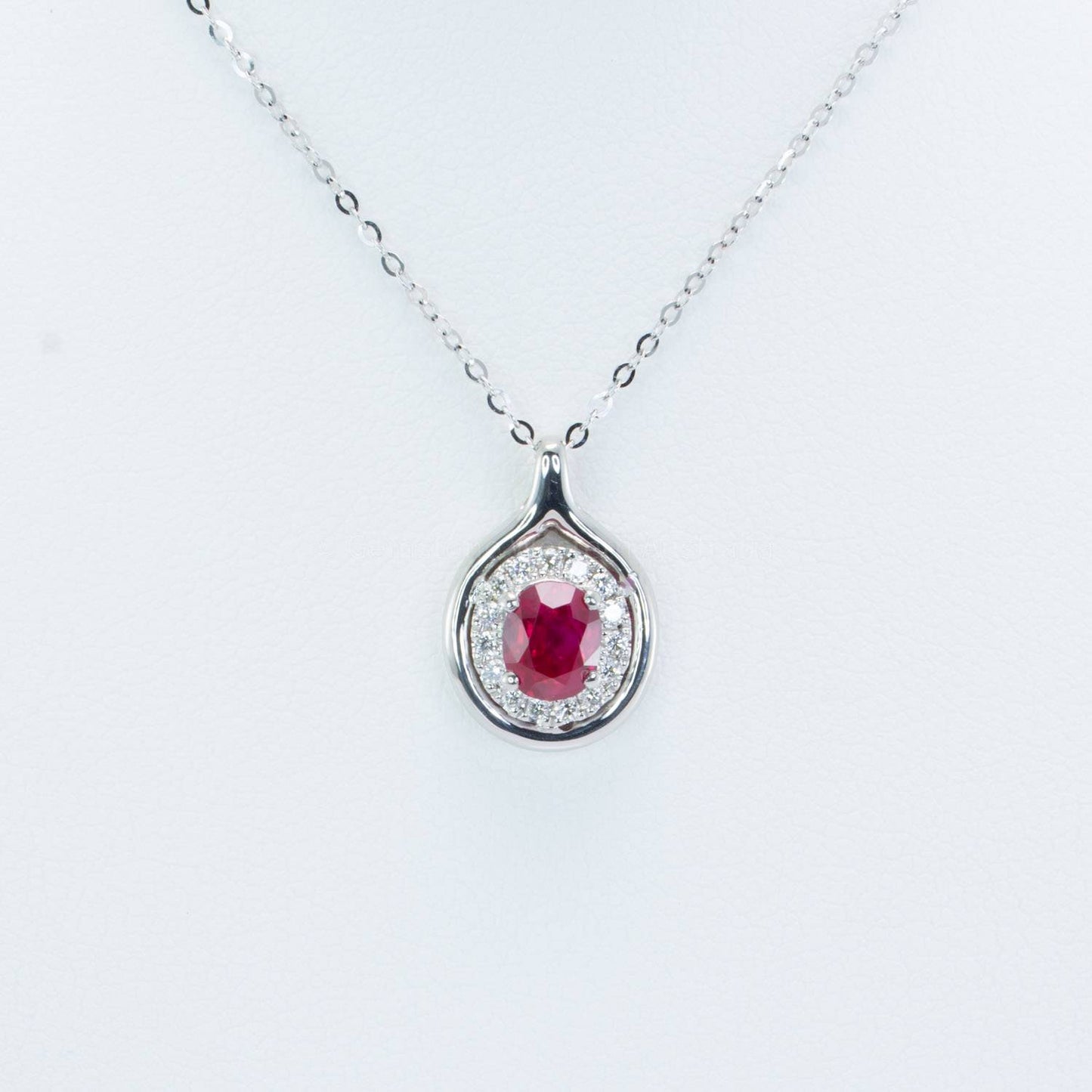 1 Carat Natural Ruby Pendant in Platinum