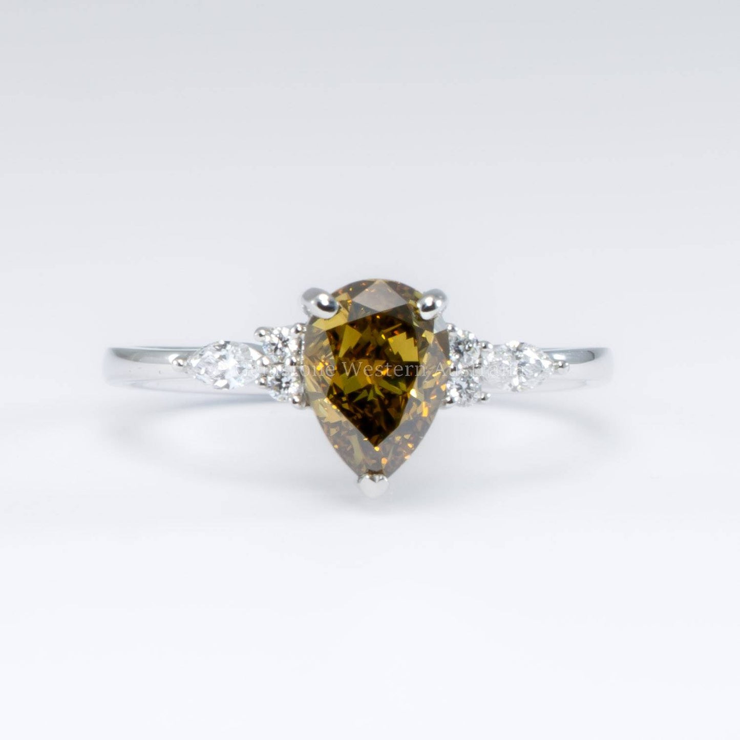 GIA 1.02ct Fancy Yellow Brown Diamond Ring in Platinum