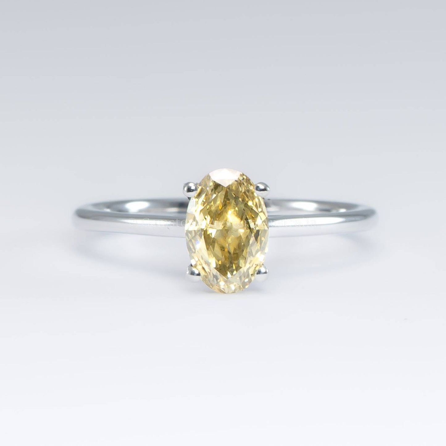 GIA 0.91ct Fancy Brownish Yellow Diamond Solitaire Ring in Platinum