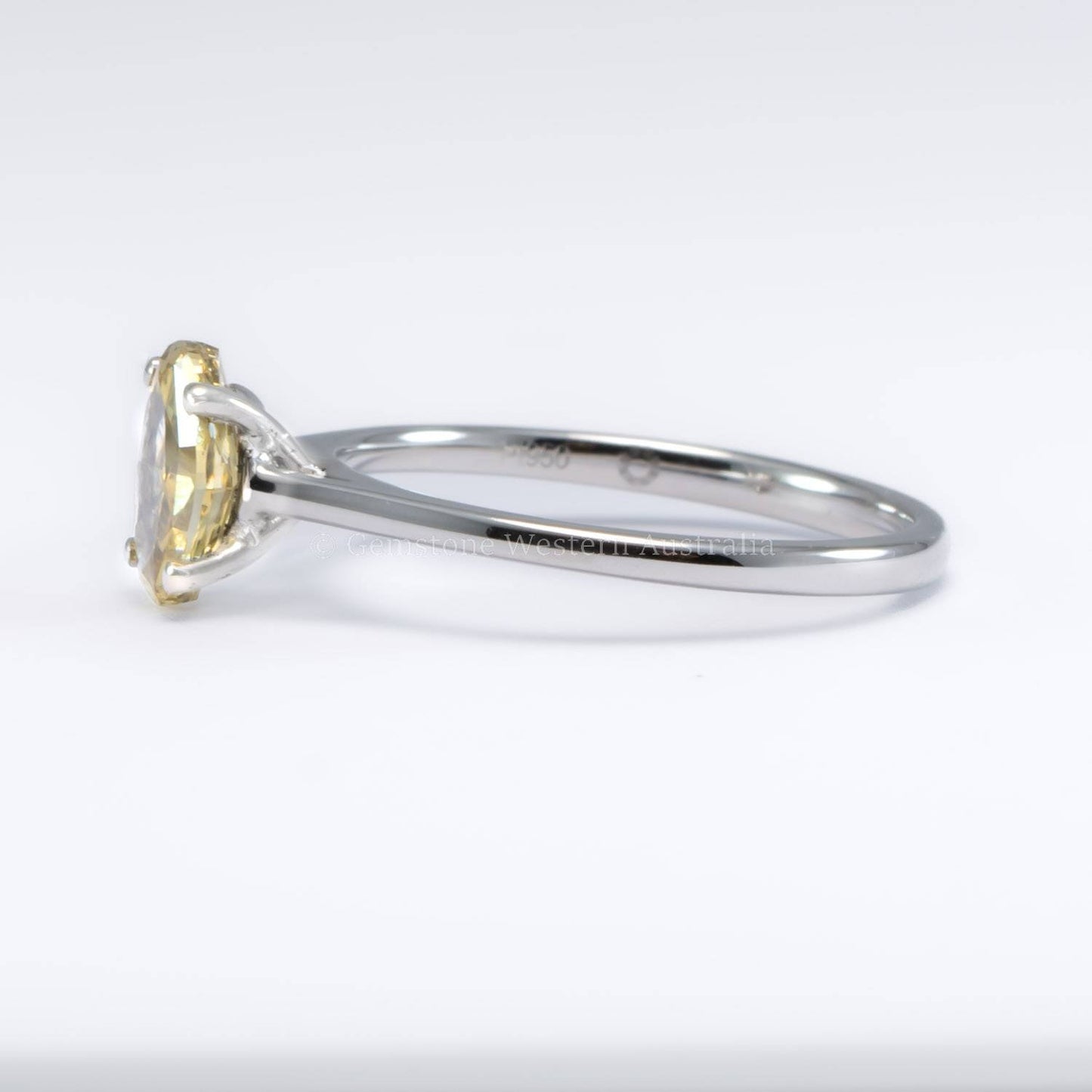 GIA 0.91ct Fancy Brownish Yellow Diamond Solitaire Ring in Platinum
