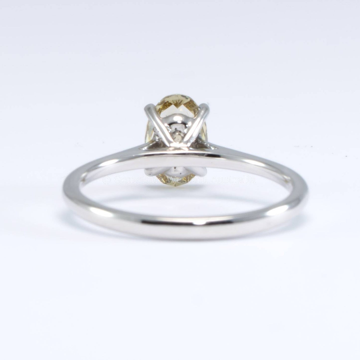 GIA 0.91ct Fancy Brownish Yellow Diamond Solitaire Ring in Platinum