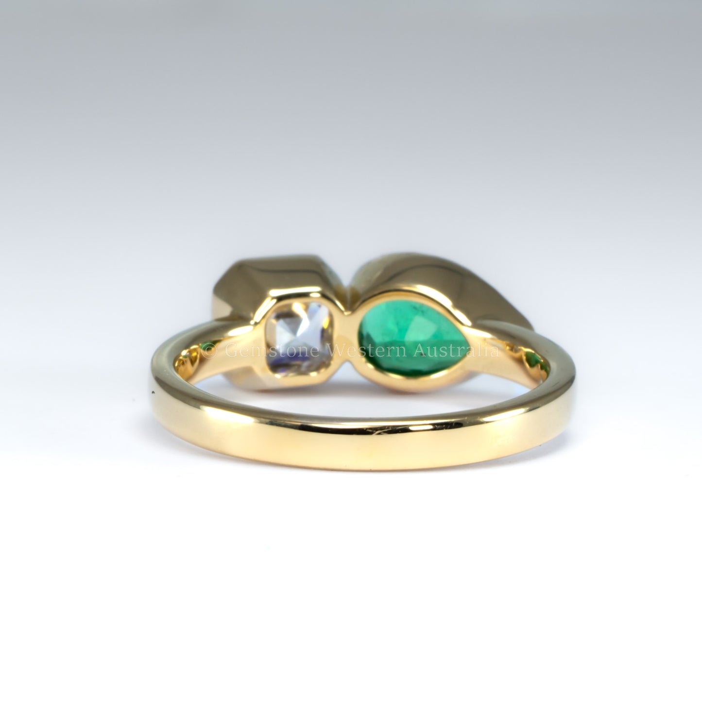Toi et Moi Ring: 1ct Colombian Emerald & 1ct Diamond
