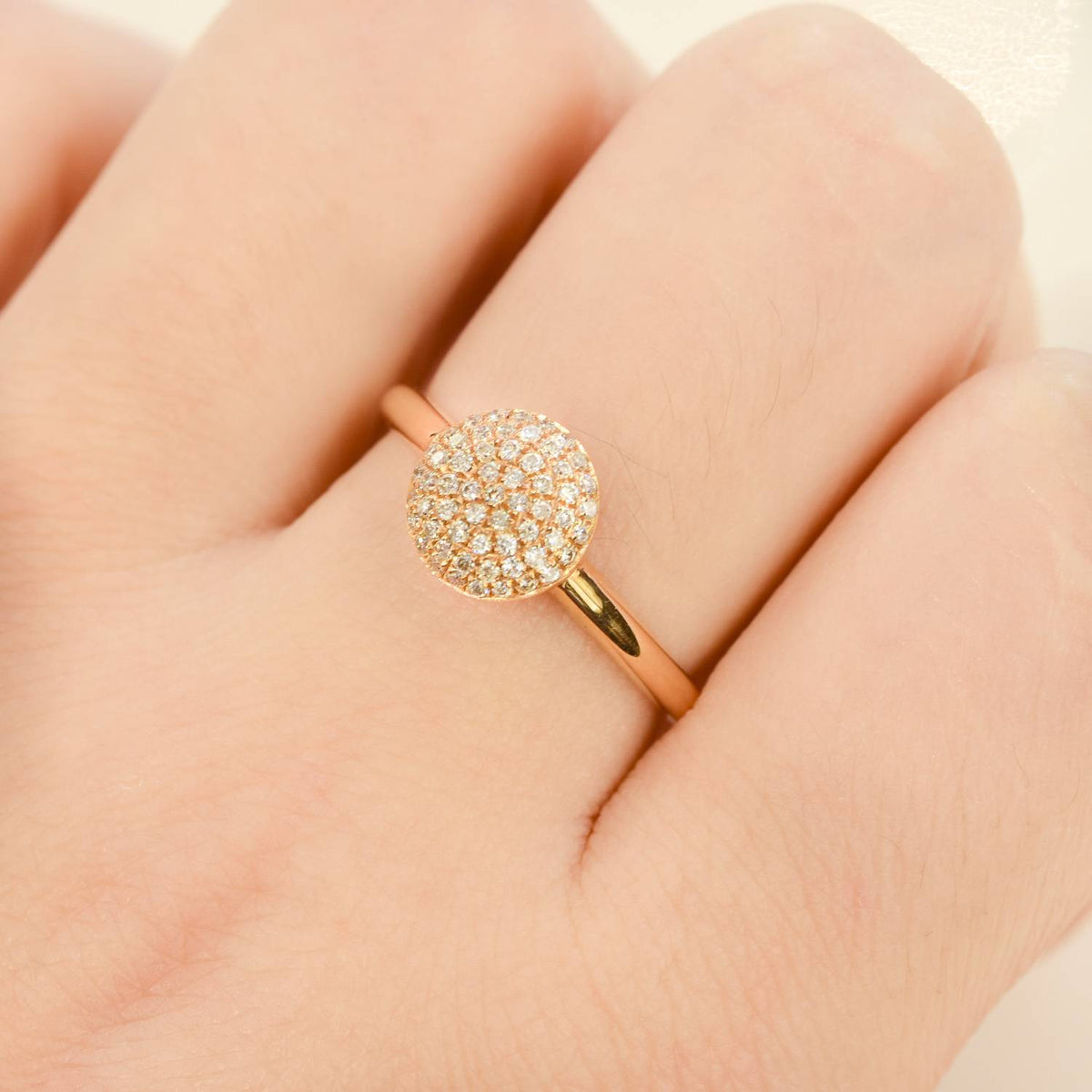 Cluster Diamond Ring 18K Rose Gold