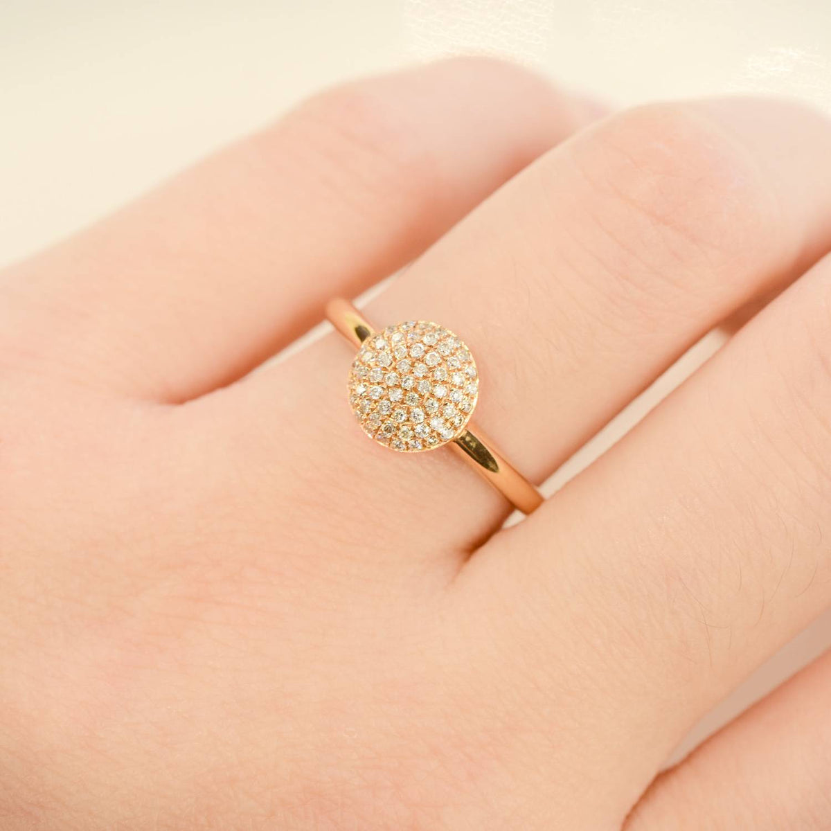 Cluster Diamond Ring 18K Rose Gold