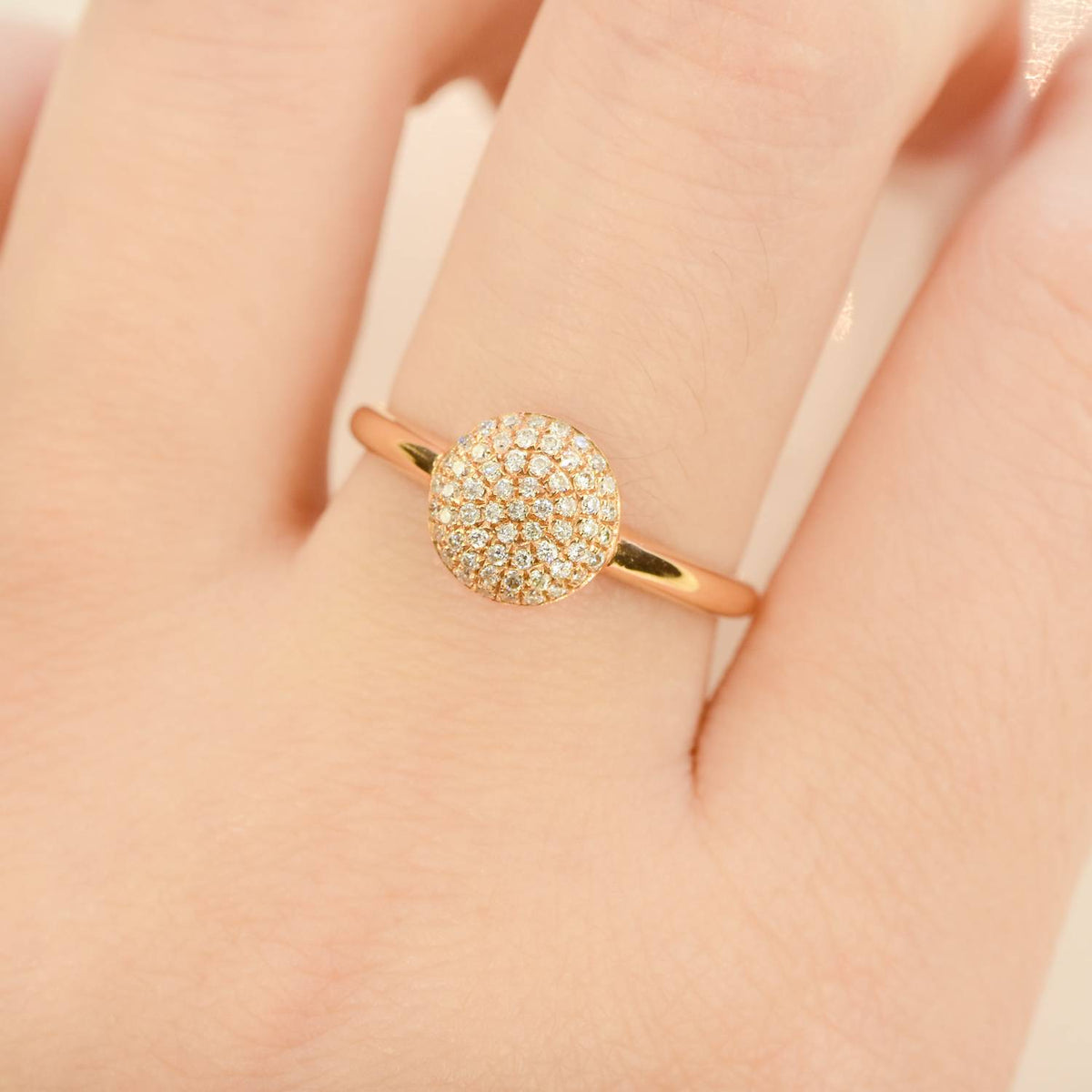 Cluster Diamond Ring 18K Rose Gold