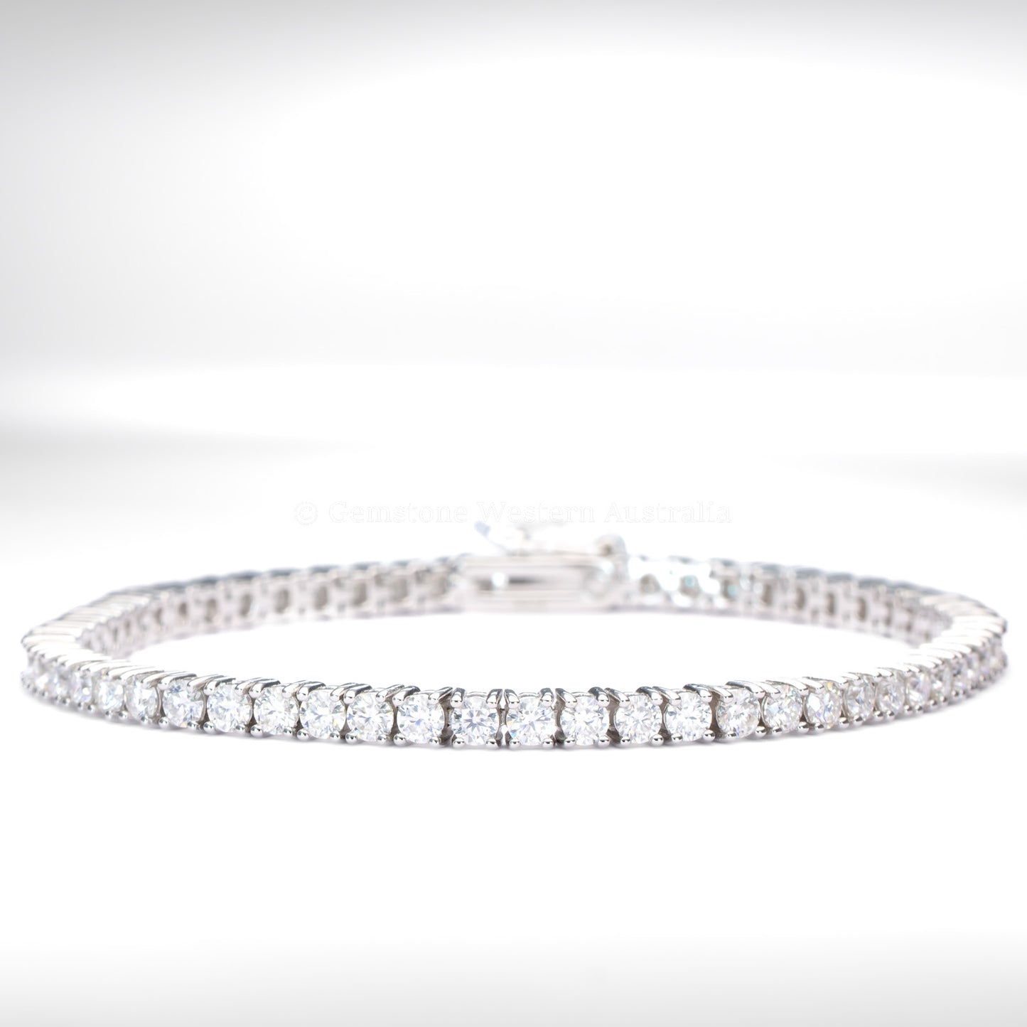 Silver Moissanite Tennis Bracelet in 925 Sterling Silver