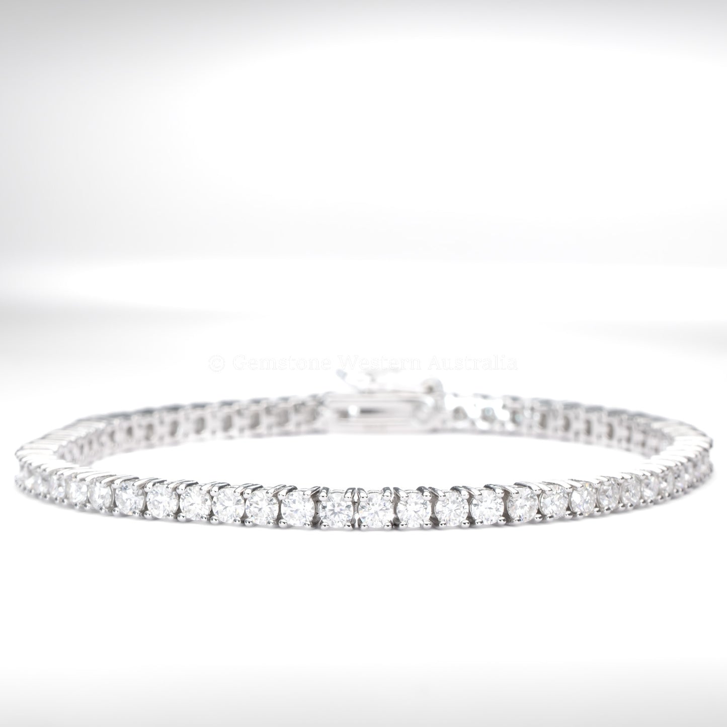 Silver Moissanite Tennis Bracelet in 925 Sterling Silver