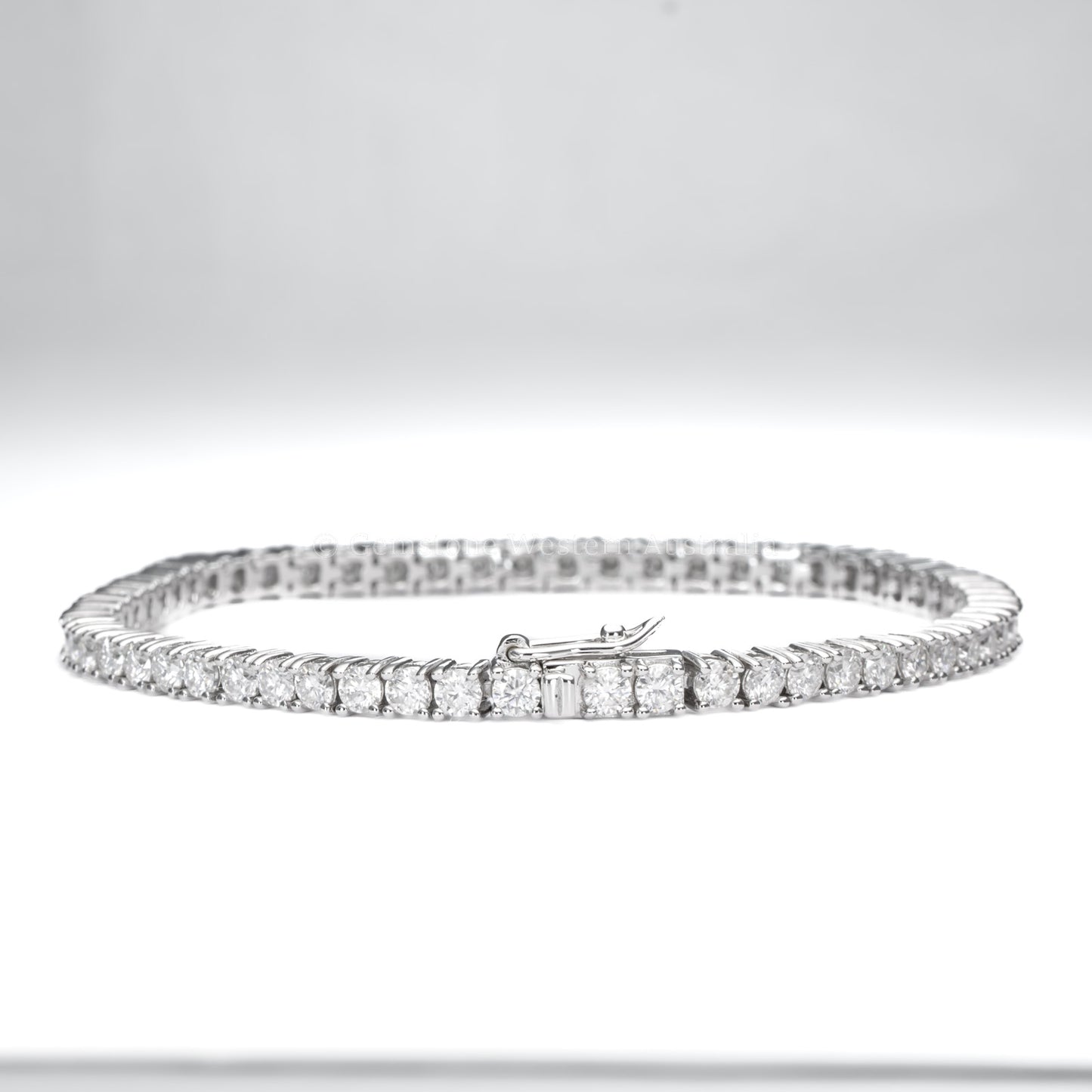 Silver Moissanite Tennis Bracelet in 925 Sterling Silver