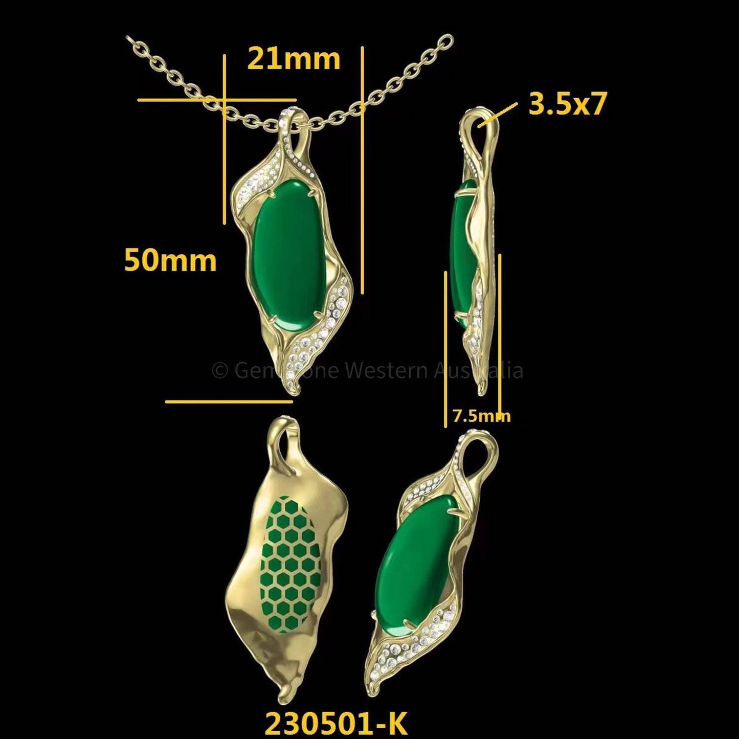 17.0 carats Colombian Emerald Statement Pendant