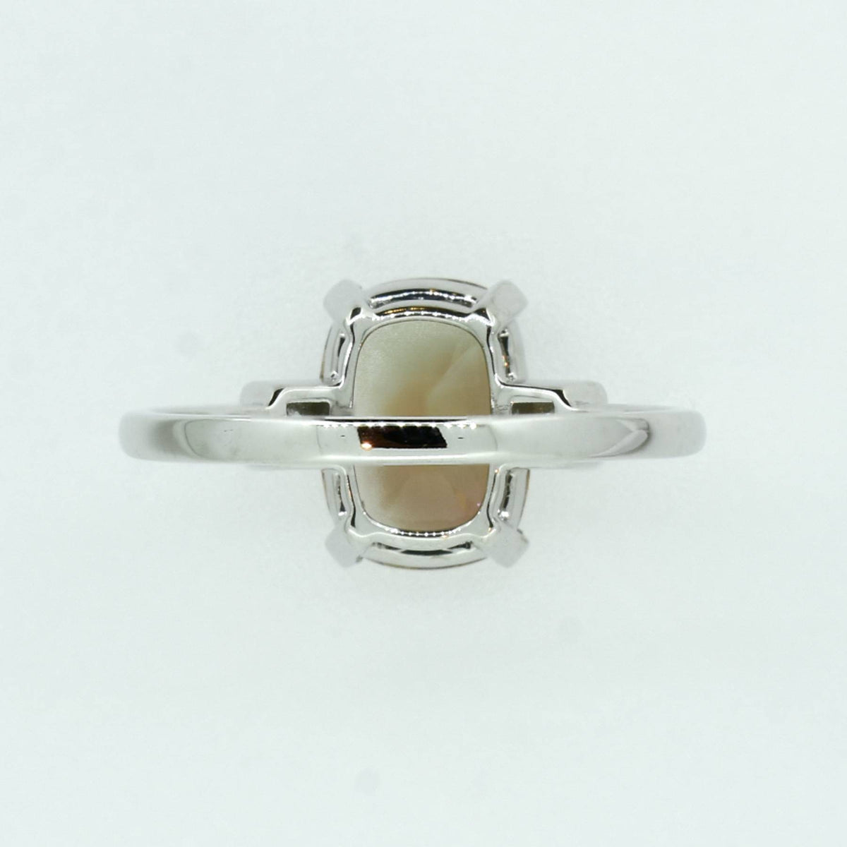 Natural Sunstone Engagement / Dress Ring with Diamonds
