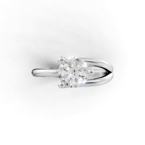 Celine Bypass Solitaire Ring