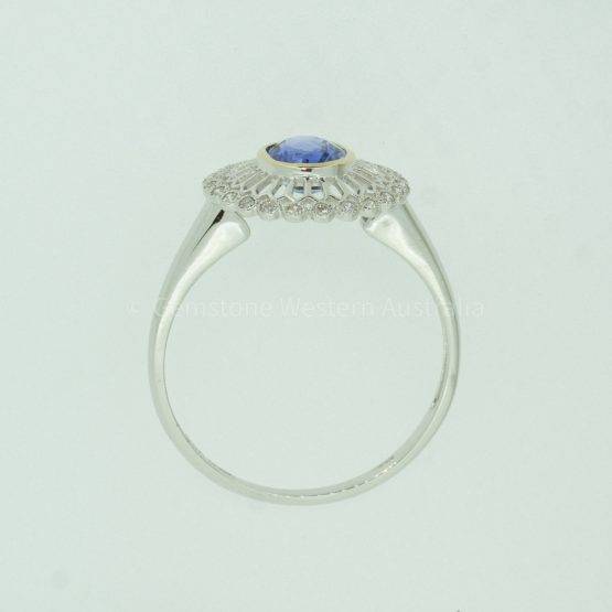 Ceylon Sapphire diamond halo ring - 198228-8