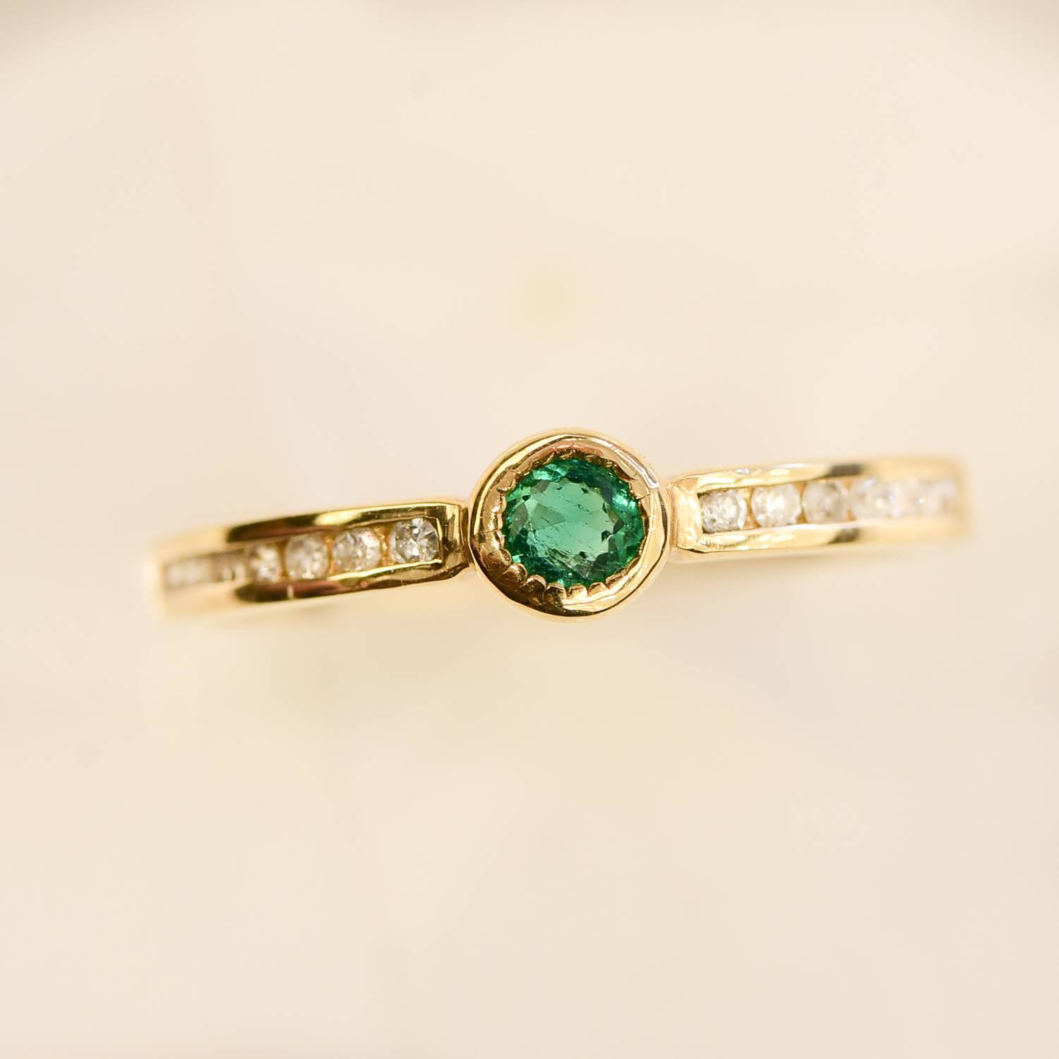 FINE JEWELRY Womens Lab Created Green Emerald 10K Gold Cocktail Ring |  Hamilton Place