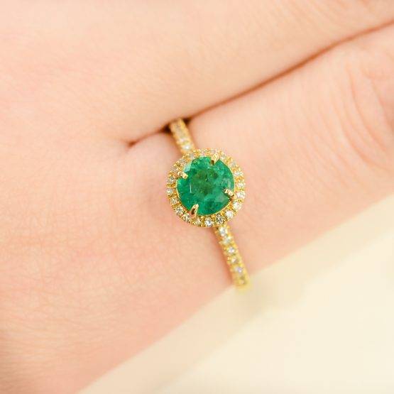 emerald halo ring - 1982184-2
