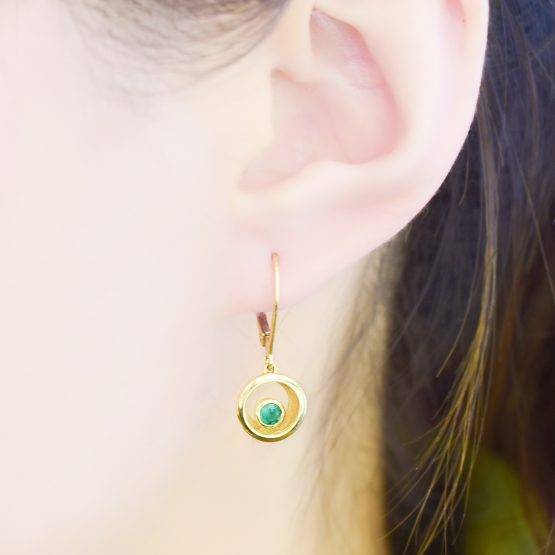 Colombian Emerald Dangle Earrings - 198247