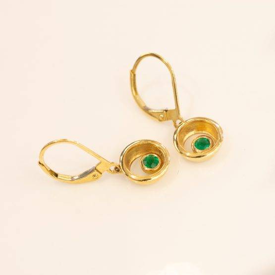 Colombian Emerald Dangle Earrings - 198247-3