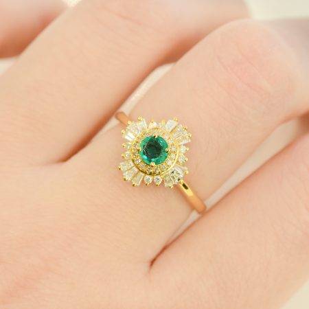 Emerald Gatsby ring 198250-4