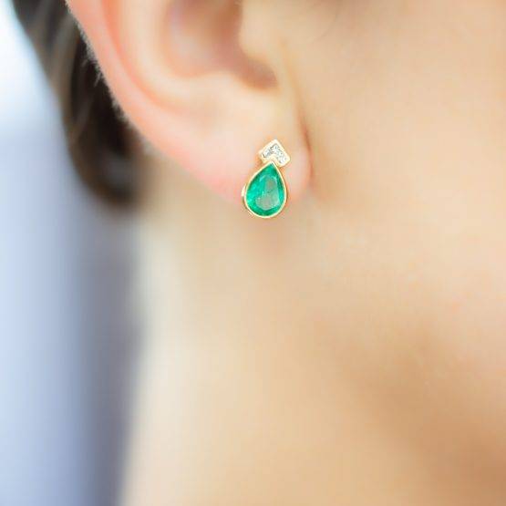 colombian emerald diamond earrings 198293-9
