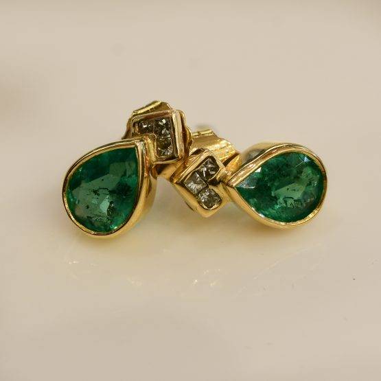 colombian emerald diamond earrings 198293-2