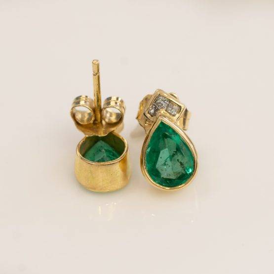 colombian emerald diamond earrings 198293-5