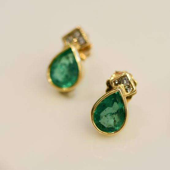 colombian emerald diamond earrings 198293