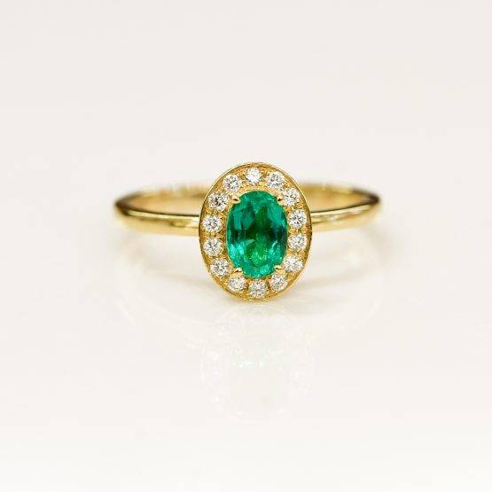 Colombian Emerald Halo Ring - 1982105-8