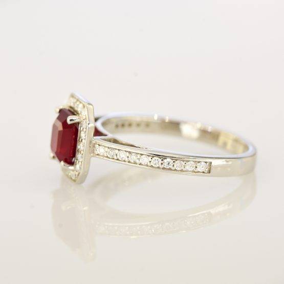 1.55ct Ruby Halo Ring - 1982117-8