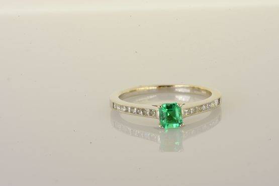colombian emerald diamond ring 198285-9
