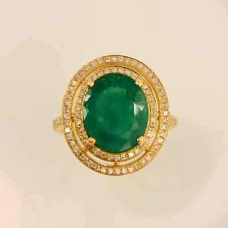 Emerald statement ring 198223-5