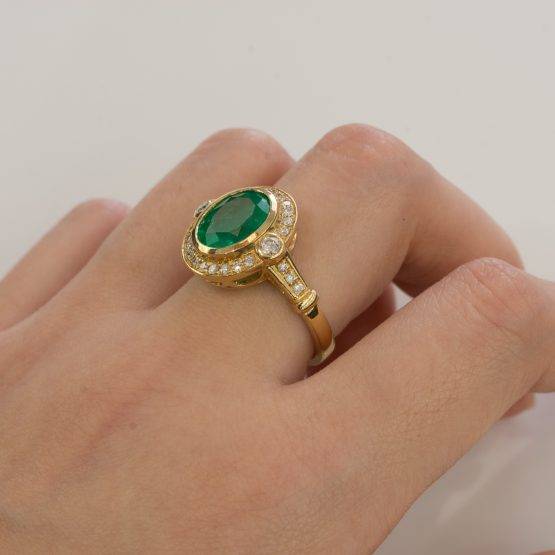 Colombian emerald statement ring 198299-6