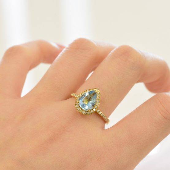 aquamarine diamond halo ring 1982130