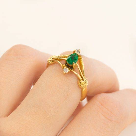colombian emerald diamond ring 198235-4