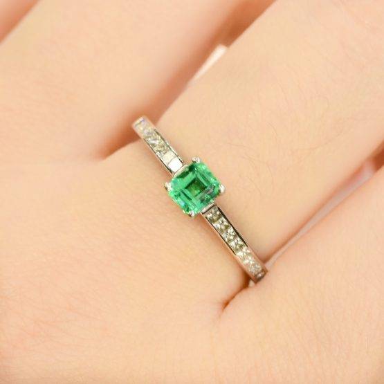 colombian emerald diamond ring 198285