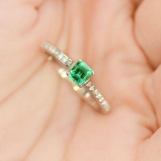 colombian emerald diamond ring 198285-5
