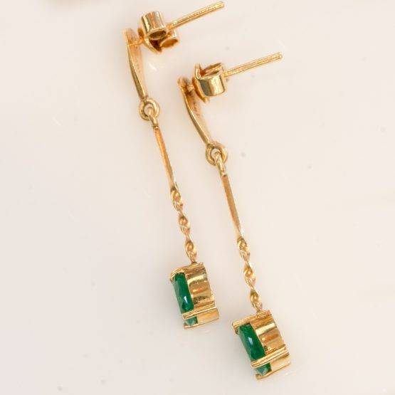 colombian emerald dangle drop earrings 198292-6