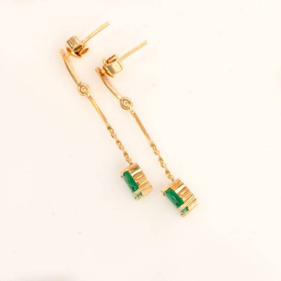 colombian emerald dangle drop earrings 198292-5