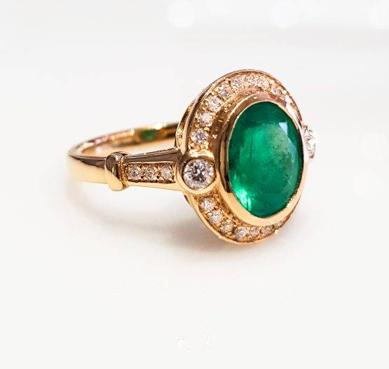 Colombian emerald statement ring 198299-7