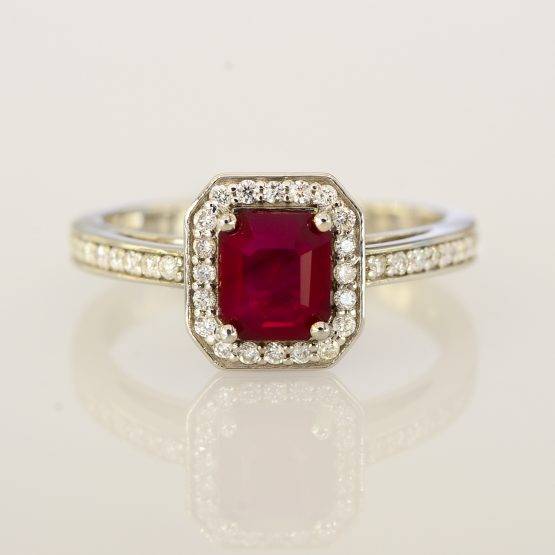 1.55ct Ruby Halo Ring - 1982117-5